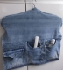 Porte manteau vide poche en jean recycle 