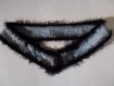 Ceinture fantaisie en jean et laine noire fanfreluche 