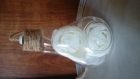 Commande spéciale 6 soliflores ampoule avec rose ivoire et macaron taupe 