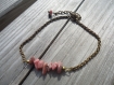 Bracelet avec perles semi-précieuses de chips de rhodonite 