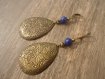 Boucles avec perles semi-précieuses de lapis lazuli 