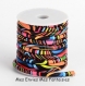 5 x 20 cm, cordon imitation cuir 6mm rond idéal bracelet manchette multicolore 