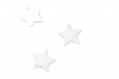 4 sequins émaillé étoiles blanc 12 x 12mm 