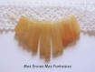 13 perles naturelles minérale fine rectangle taillées pour création de colliers orange clair 