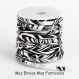 20 cm, cordon imitaion cuir 6mm rond idéal bracelet manchette dégradé noir et blanc 