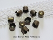10 coupelles caps bronze idéale confection de pompons 12 x 8mm interieur 7mm 