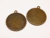 Lot de 10 supports cabochons pendentif bronze pour cabochon 25mm 