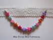 1 base bracelet / collier perles etoiles multicolore 
