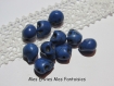 10 perles tête de mort howlite synthétique 9 x 7mm bleu 