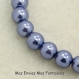 200 perles nacrées 4mm gris environ : 1 enfilade perles en verre nacrées 4mm 