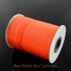 10 mètres : cordon polyester ciré 1mm orange fluo 