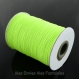 10 mètres : cordon polyester ciré 1mm vert fluo 