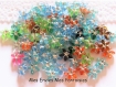 100 perles étoile strass acrylique 10 x 4mm trou 1mm couleur mixées 