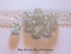 10 perles en verre craquelées ronde 10mm couleur blanc transparent 