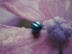 Perle ronde en acrylique à rayures en lot de 4 