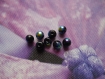 Perle ronde en verre multicolore 6 mm en lot de 10 