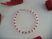 Trés joli bracelet quartz rose et swarovski 