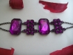 Trés beau bracelet manchette violet 