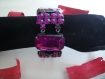 Trés beau bracelet manchette violet 