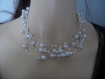 Trés beau collier en perle blanche 