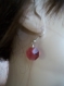 Boucle d'oreille rouge en cristal de swarovski 