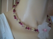 Magnifique collier avec fleur et cristal swarovski 