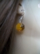 Boucle d'oreille jaune en cristal de swarovski 