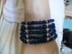 Bracelet en cristal de swarovski bleu à facette 