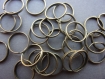Lot de 20 anneaux double ouvert couleur bronze 12mm 