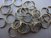 Lot de 10 anneaux double ouvert couleur bronze 12mm 