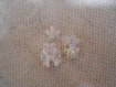 Lot de 10 coupelles fleurs blanches irisées en acrylique 