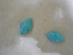 Perles forme losange imitation turquoise 3.5cm x 2.1cm 