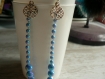Boucles d'oreille perles bleues 