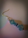 Boucles d'oreille perles polaris bleues, perles en cristal de swarovski 