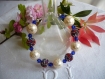 Bracelet souple perles blanches et perles strassées multicolores 