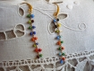 Boucles d'oreille chainette perlée multicolore pour oreilles percées 