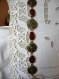 Bracelet souple art déco métal bronze et perles de bohème 