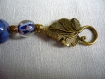 Bracelet vieil or , perles lampwork et perles céramique 