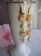 Boucles d'oreille plaqué or et perles 