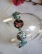 Bracelet souple coloré en perles de nacre 