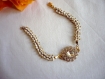 Bracelet chaine blanche perles de rocaille 