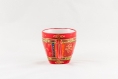 Tasse à café 20 cl en porcelaine peint à la main couleur rouge 