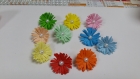 Lot de 10 belles fleurs en papier divers couleurs 