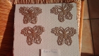 Lot de 4 grand papillons papier miroir 