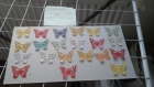 Lot de 21 papillons multicolore 