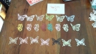 Lot de 21 decoupes papillons multicolore 