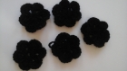 Lot 5 appliques fleurs au crochet 