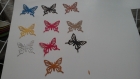 Lot de dix papillons scrapbooking 