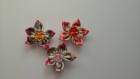 Fleur kanzashi 3,5 cm tissu en coton 