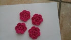 Lot 4 fleurs au crochet 